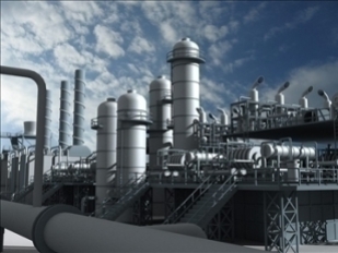 Mega Oil Gas Refinery 3D Model highly detailed