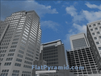 3D City Model of urban scene in blender 3ds lwo obj xsi