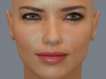 3D Model Face of Brazilian SuperModel Adrianna Lima