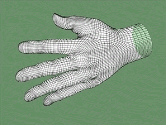 3d hand model mesh clean rigged